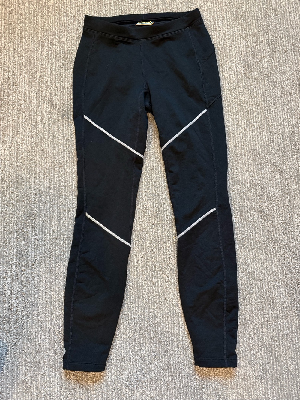 Smartwool Active Fleece Tights Black Merino Wool Mens Small SW017141